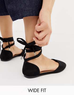 ankle tie shoes flat