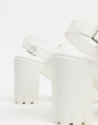 white platform sandals asos