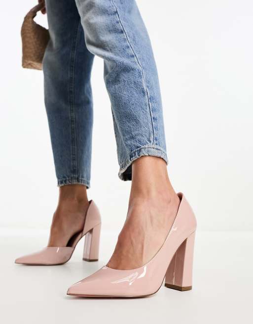 ASOS DESIGN Wide Fit Waiter d'orsay high heels in beige