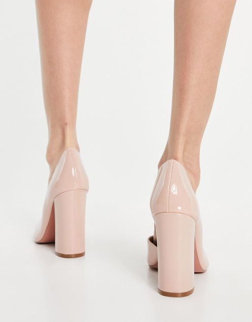 ASOS DESIGN Wide Fit Waiter d'orsay high heels in beige