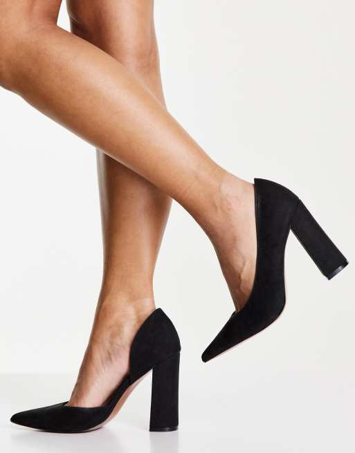 Asos Design Wide Fit Waiter D Orsay High Heels In Black Asos