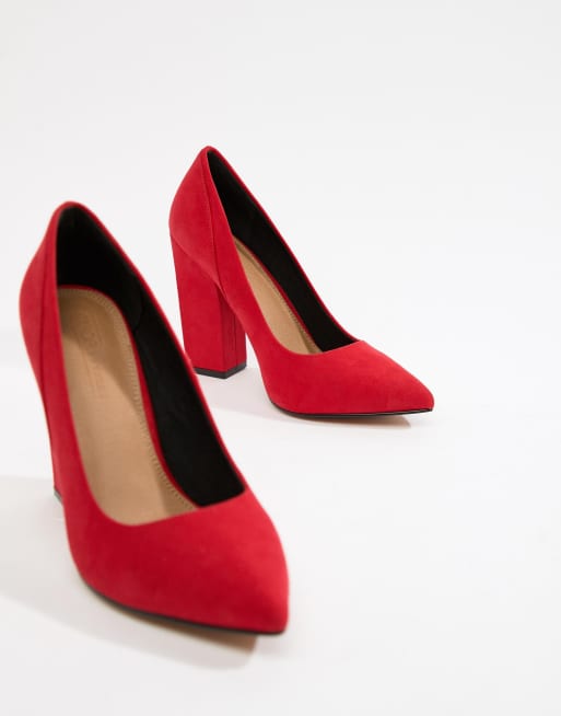 Red court shoes wide hot sale fit