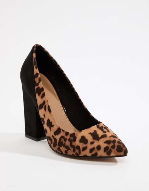 Escarpin leopard shop talon carre