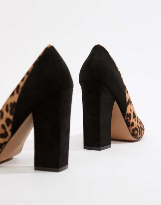 Escarpin leopard cheap talon carre