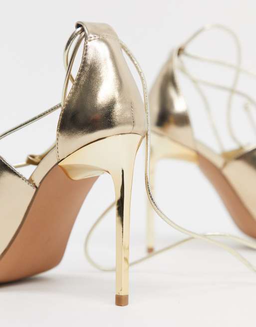 Champagne gold pumps sale