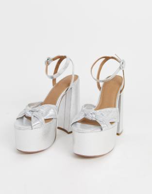 wide fit silver wedge sandals