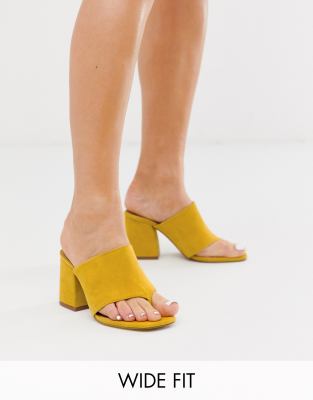 wide fit mustard sandals
