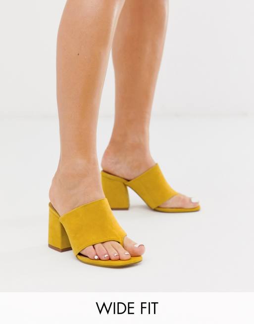 Mustard wide fit outlet heels