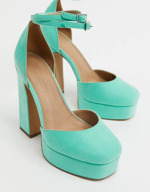 Aqua green outlet heels