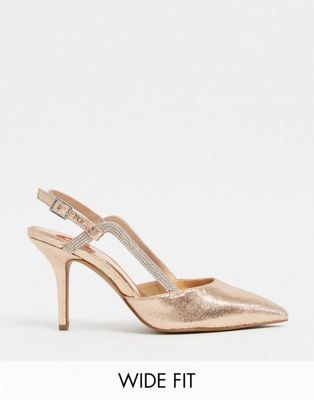 asos gold shoes heels