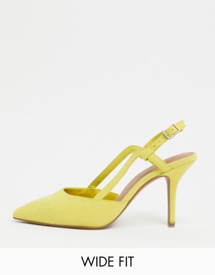 Wide fit outlet mustard heels