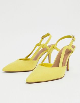 mustard slingback heels