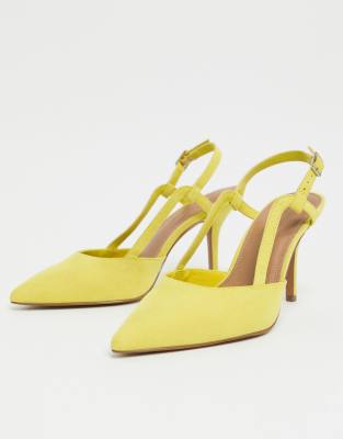 mustard slingback heels