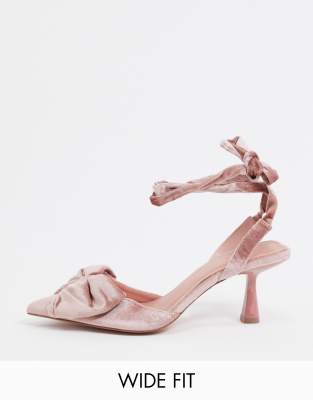 wide fit blush pink shoes