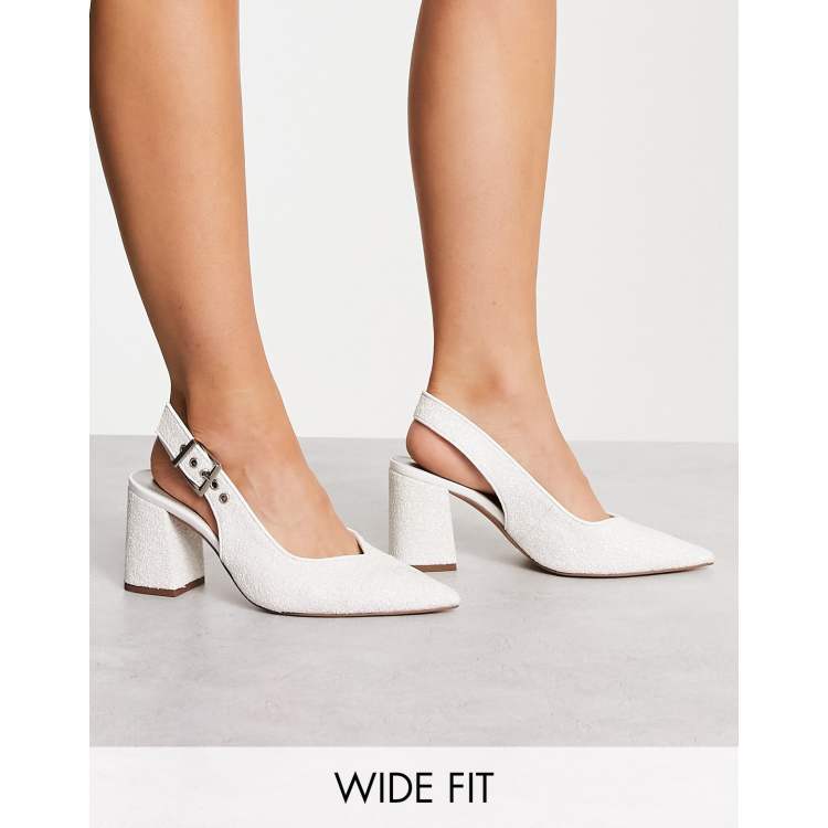 Wide slingback hot sale shoes