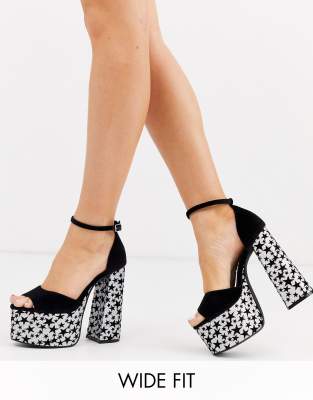 wide platform heels