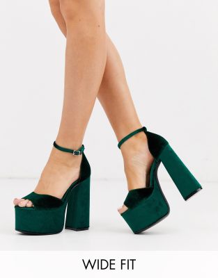 platform heels wide fit