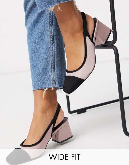 wide fit mid heel