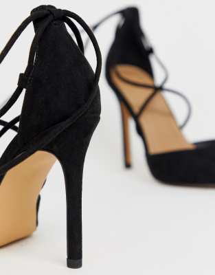 black high heels wide fit