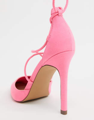 hot pink wide fit heels
