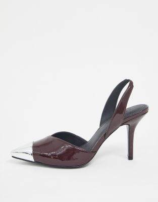wide fit burgundy heels