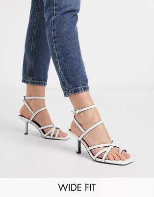 white toe loop heels