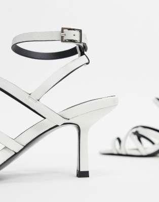 white toe loop heels
