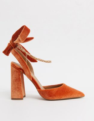 asos orange heels