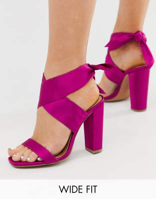 wide fit fuschia heels