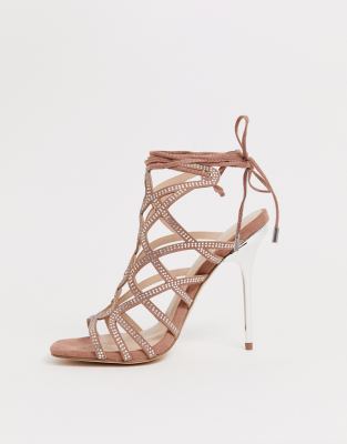 wide fit caged sandals