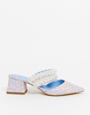 wide fit heeled mules