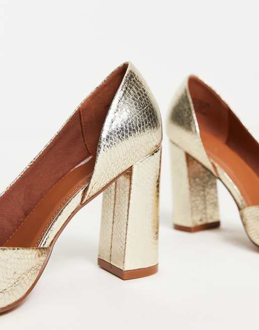 ASOS DESIGN Wide Fit - Winston d'Orsay - Chaussures à talon haut - Doré, 4 de 4