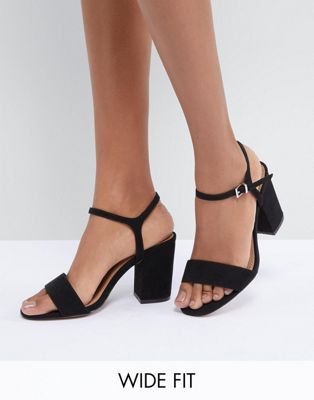 Wide Fit Winter heeled sandals | ASOS