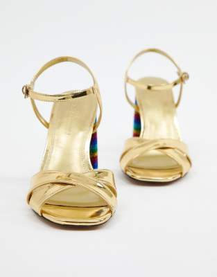 rainbow block sandals