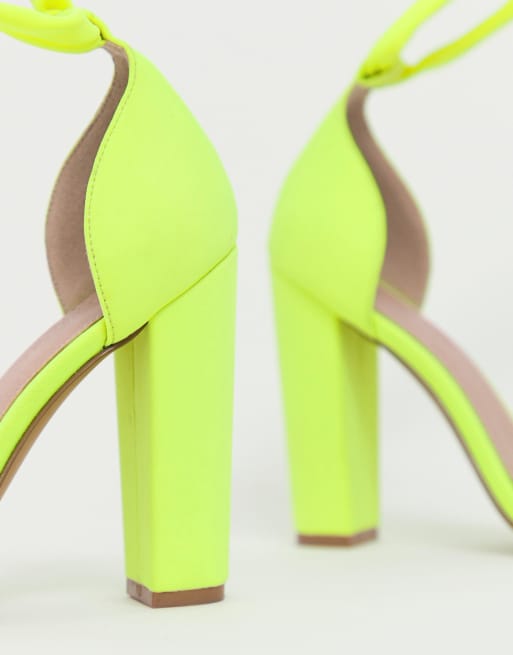 Asos hot sale neon heels