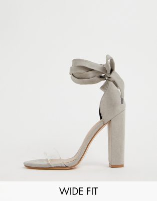 asos clear strap heels