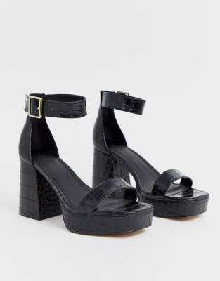 ASOS Outage Chunky Heels in Black