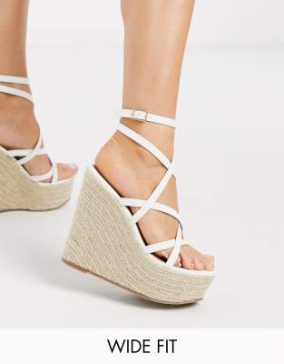 high espadrille wedges