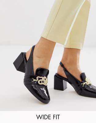 asos heeled loafers