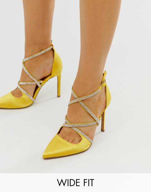 Wide fit cheap yellow shoes