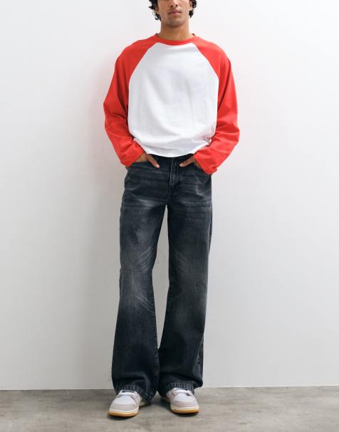 ASOS DESIGN wide flare jeans in grey - view 1