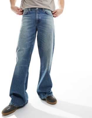 ASOS Flare Jeans in Light Wash in Blue for Men