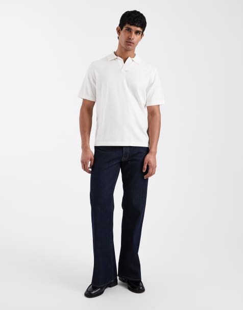 ASOS DESIGN wide flare jeans in raw wash
