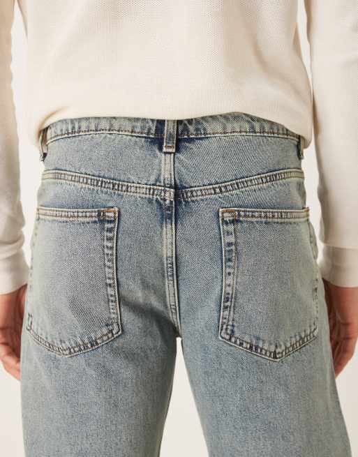 ASOS DESIGN wide flare jeans in vintage tint in light wash blue, 5 of 5
