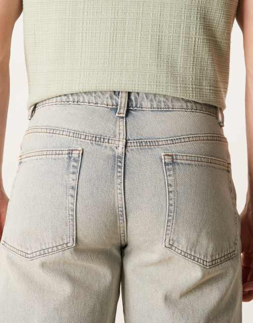 ASOS DESIGN wide flare jeans with vintage tint in light wash blue, 4 of 5