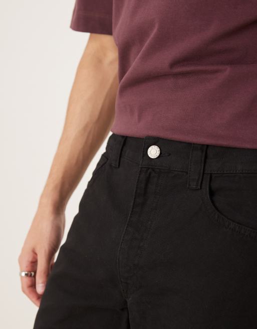 ASOS DESIGN wide flare pants in washed black, 3 of 5