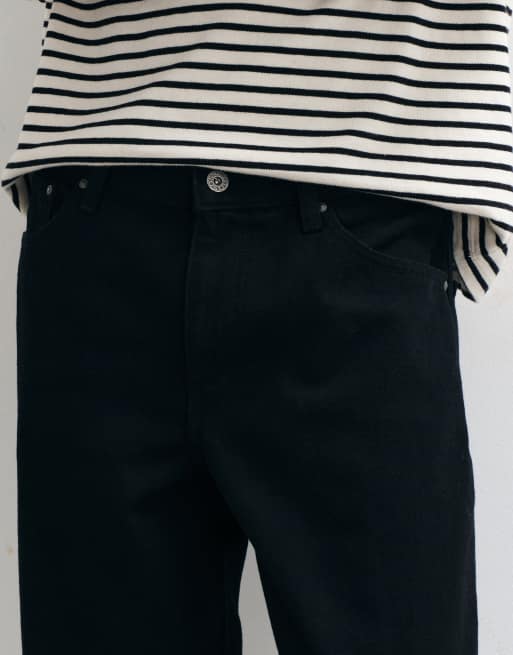 ASOS DESIGN wide flared jeans in black, 5 of 5