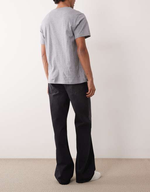 ASOS DESIGN wide flared jeans in washed black, 2 of 5