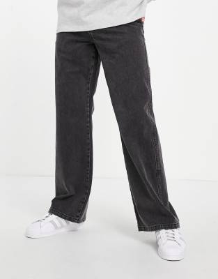 ASOS DESIGN baggy carpenter jeans in washed black