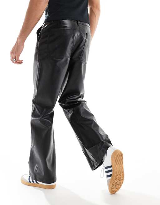 Asos leather pants mens hot sale